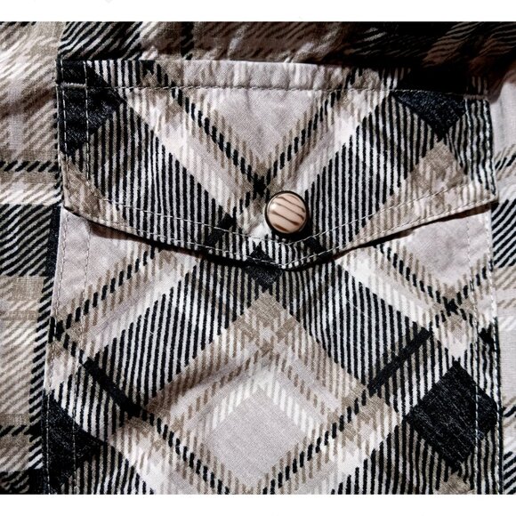 Harley Davidson Shirt Mens Sz L plaid patches snaps - Picture 8 of 8